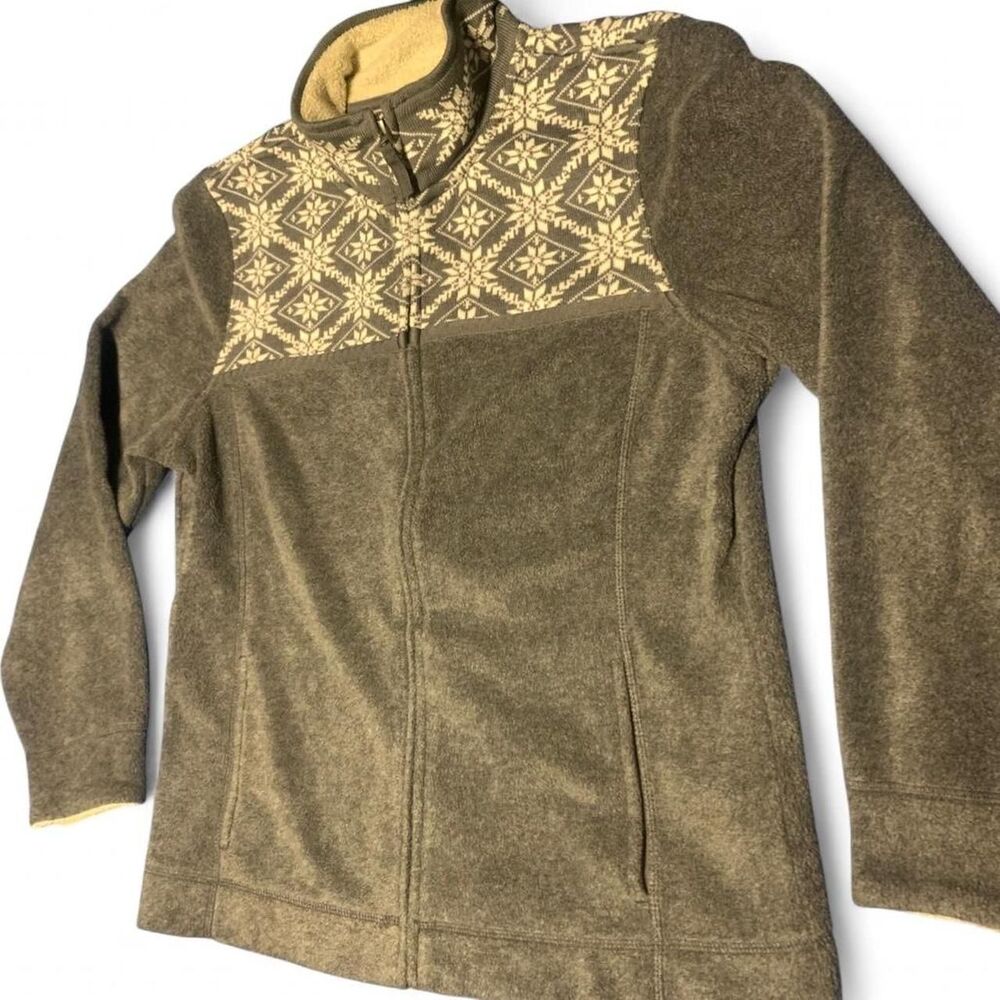 Llbean Women's Brown and Grey Jacket - Picture 2 of 8